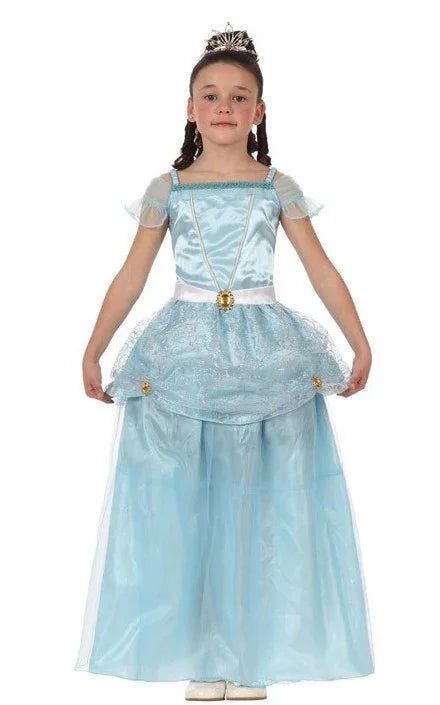 Vestido de Princesa azul Princesas y Príncipes Infantiles Atosa